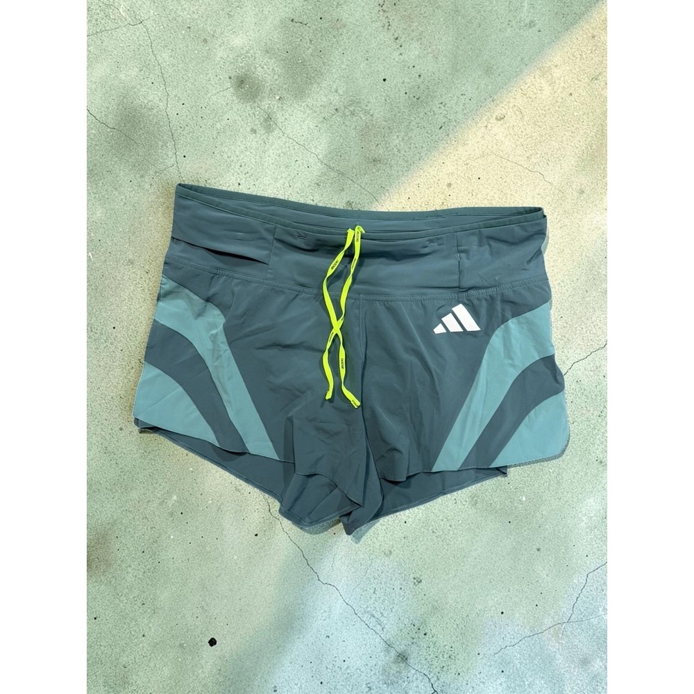 Adidas Adizero Archive Running Gel 2" Lined Shorts Men's Large Teal JV9309